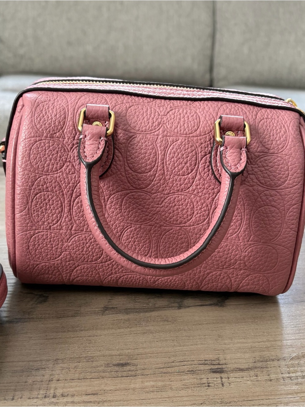 Coach Mini Rowan Monogram Leather Peony PRICE FIRM - Picture 2 of 7